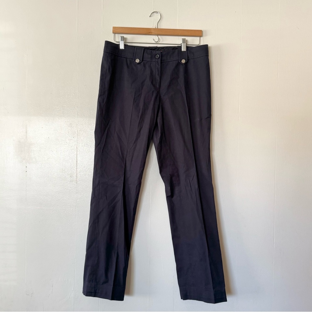 Tory Burch Navy Blue Khaki Trouser Work Pants Size 10